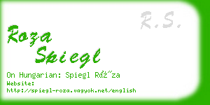 roza spiegl business card